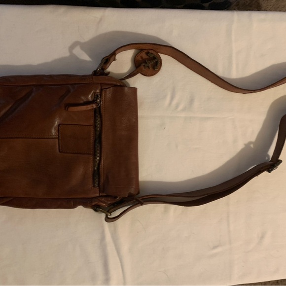 Harbor 2nd Genuine leather crossbody bag cognac brown messenger satchel - Picture 8 of 9